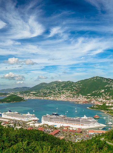 2 Big cruise ships for St Thomas